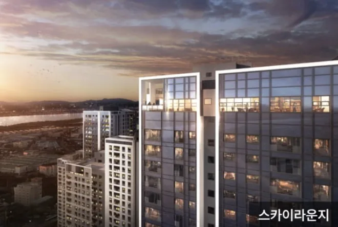 단지 스카이라운지 조감 이미지